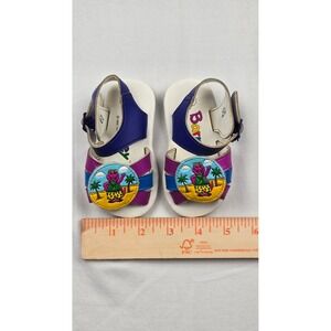 Vintage 1993 Barney & Friends Toddler Sandals Shoes Purple Dinosaur Size 4